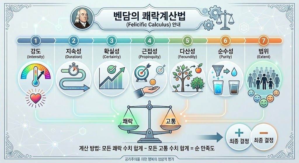 쾌락주의 벤담의 공리주의 계산법