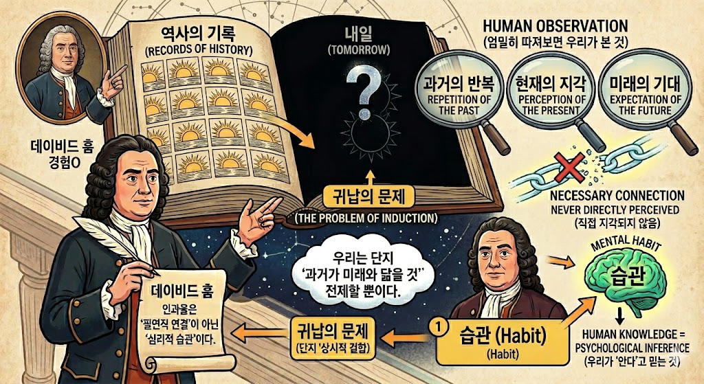 데이비드 흄 철학 인과율 비판 도식